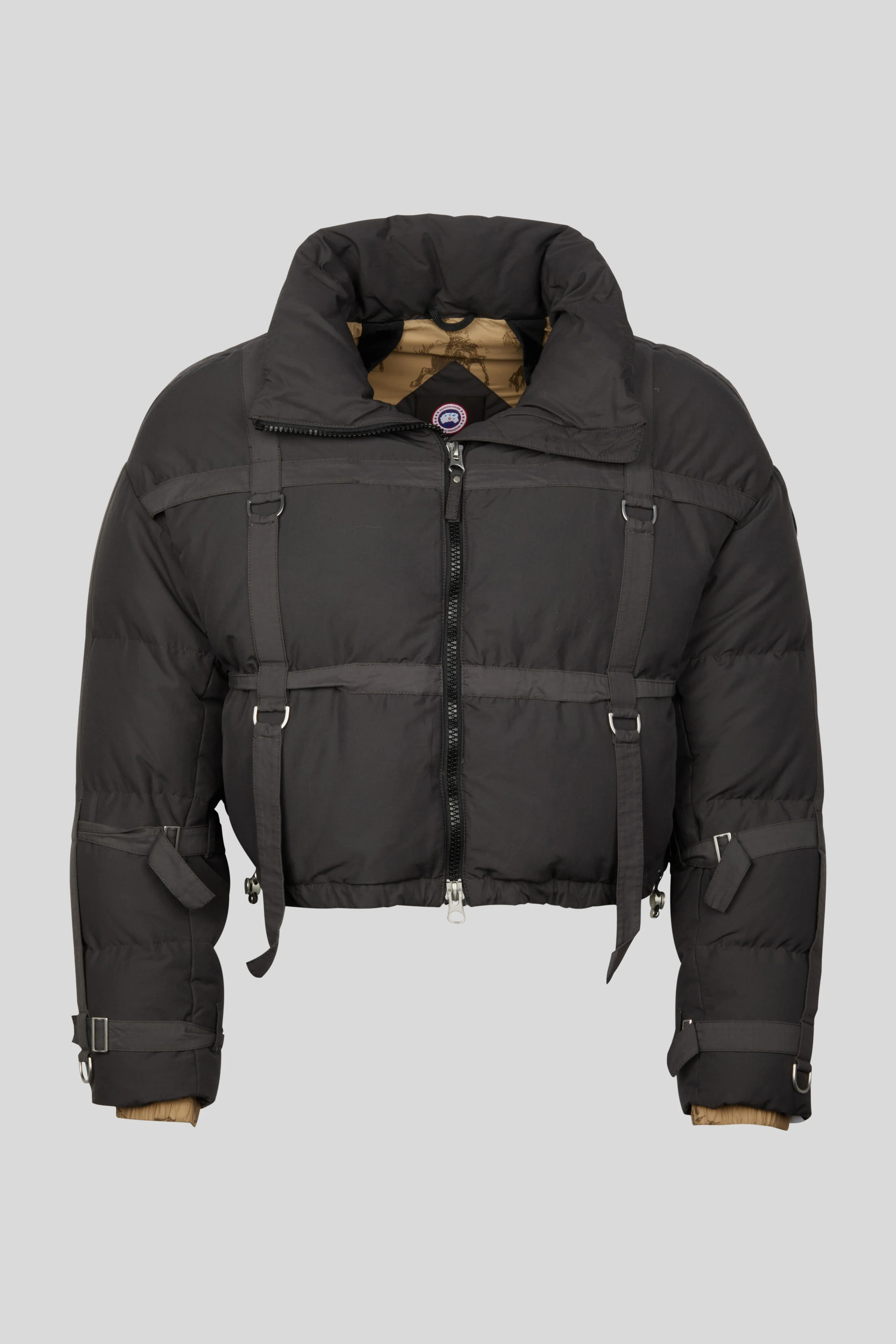 Cropped Down Strap Puffer